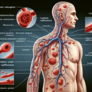 Anatomy of lymphatic malformations with clear visual differentiation between microcystic and macrocystic types.
